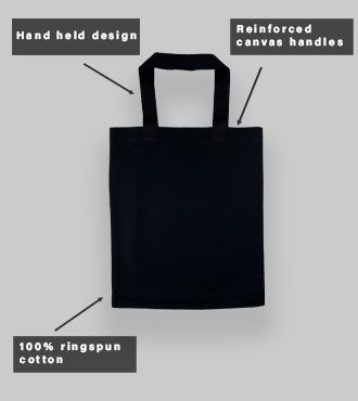 Blank black tote bags for screen printing Pack of 5